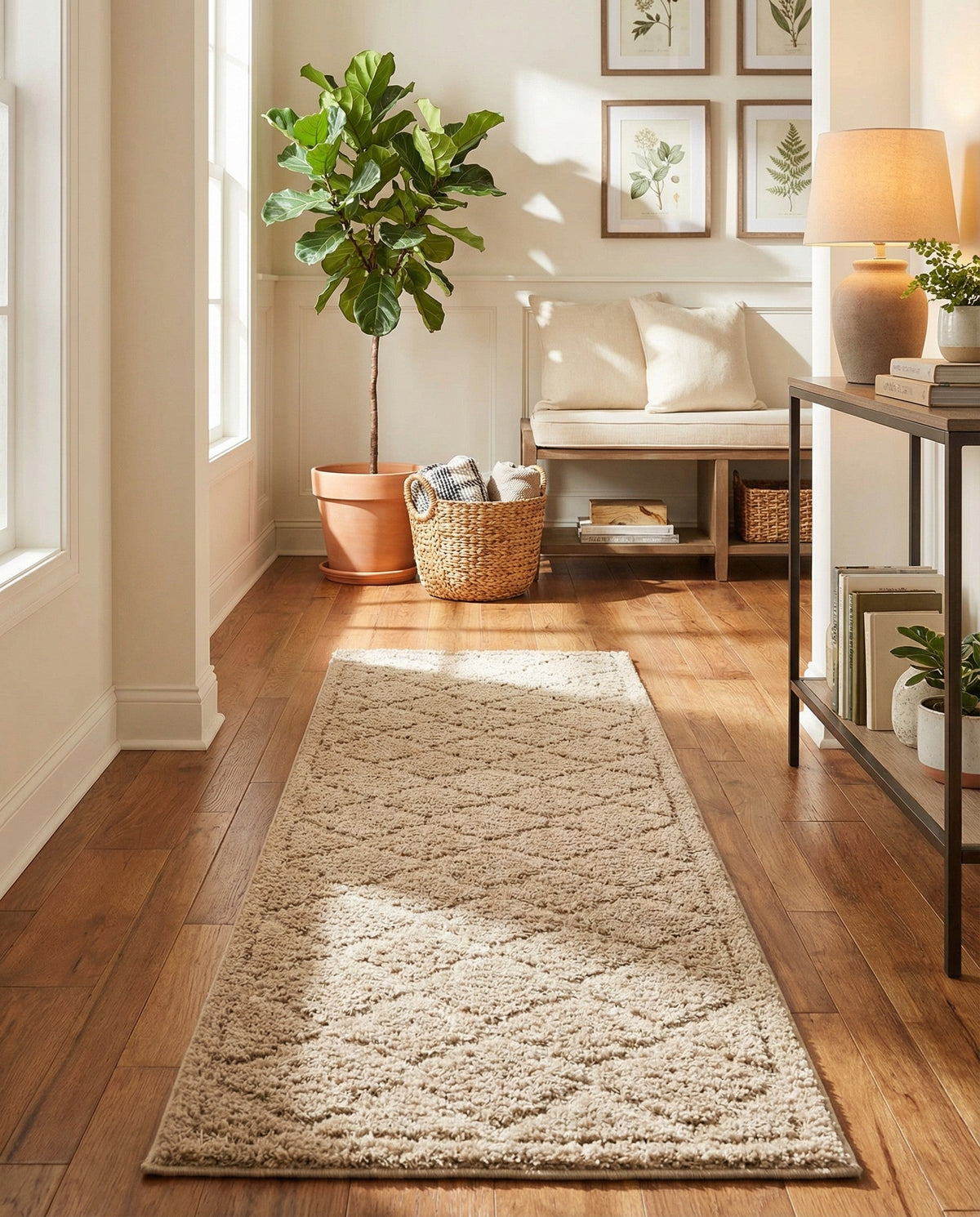 Trellis Haven Collection Area Rug -  Havencrest Runner Beige  lifestyle 125