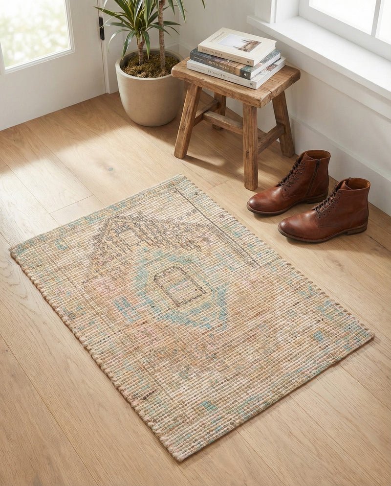Savannah Threads Collection Area Rug -  Mojave Rectangle Khaki and Ivory  lifestyle 8