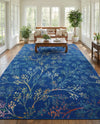 Meadow Breeze Collection Area Rug -  Sunbeam Rectangle Blue  lifestyle 24