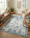 Aegean Elegance Washables Collection Area Rug - Santorini Rectangle Ivory Gray  lifestyle 19