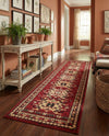 Tabriz Tapestries Collection Area Rug - Azerbaijan (Red) Runner Red  lifestyle 51
