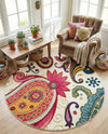 Marrakesh Elegance Collection Area Rug -  Beni Round Cream  lifestyle 64