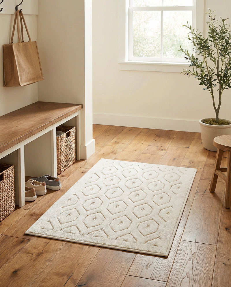 Garden Lattice Charm Collection Area Rug - Arbor (Ivory) Rectangle Ivory  lifestyle 11