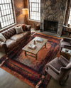 Marrakesh Elegance Collection Area Rug -  Sijilmasa Rectangle Orange  lifestyle 13