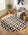 Urban Oasis Rugs Collection Area Rug -  Highrise (Charcoal Gray) Round Charcoal Gray  lifestyle 53