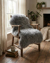 Arctic Lambskin Luxe Collection Area Rug - Tundra Rectangle Gray  lifestyle 20