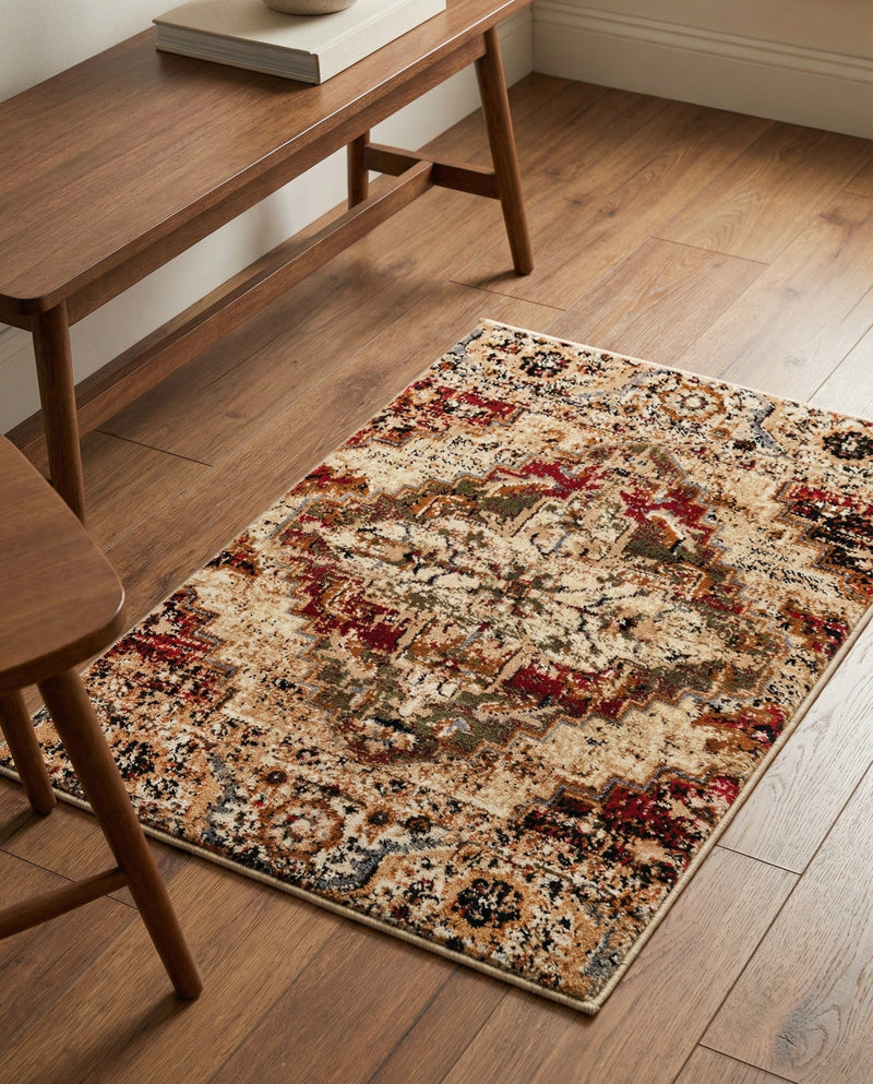 Neptune Elegance Collection Area Rug -  Naiad Rectangle Burgundy Beige  lifestyle 15