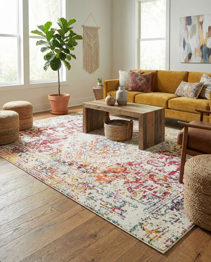 Georgetown Rugs Collection Area Rug - Dupont (Light Multi) Rectangle Light Multi  lifestyle 5