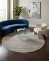 Metro Heights Collection Area Rug -  Hamilton Round Gray  lifestyle 76