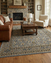 Isfahan Elegance Collection Area Rug - Naghsh-e Jahan (Gray) Rectangle Gray  lifestyle 4