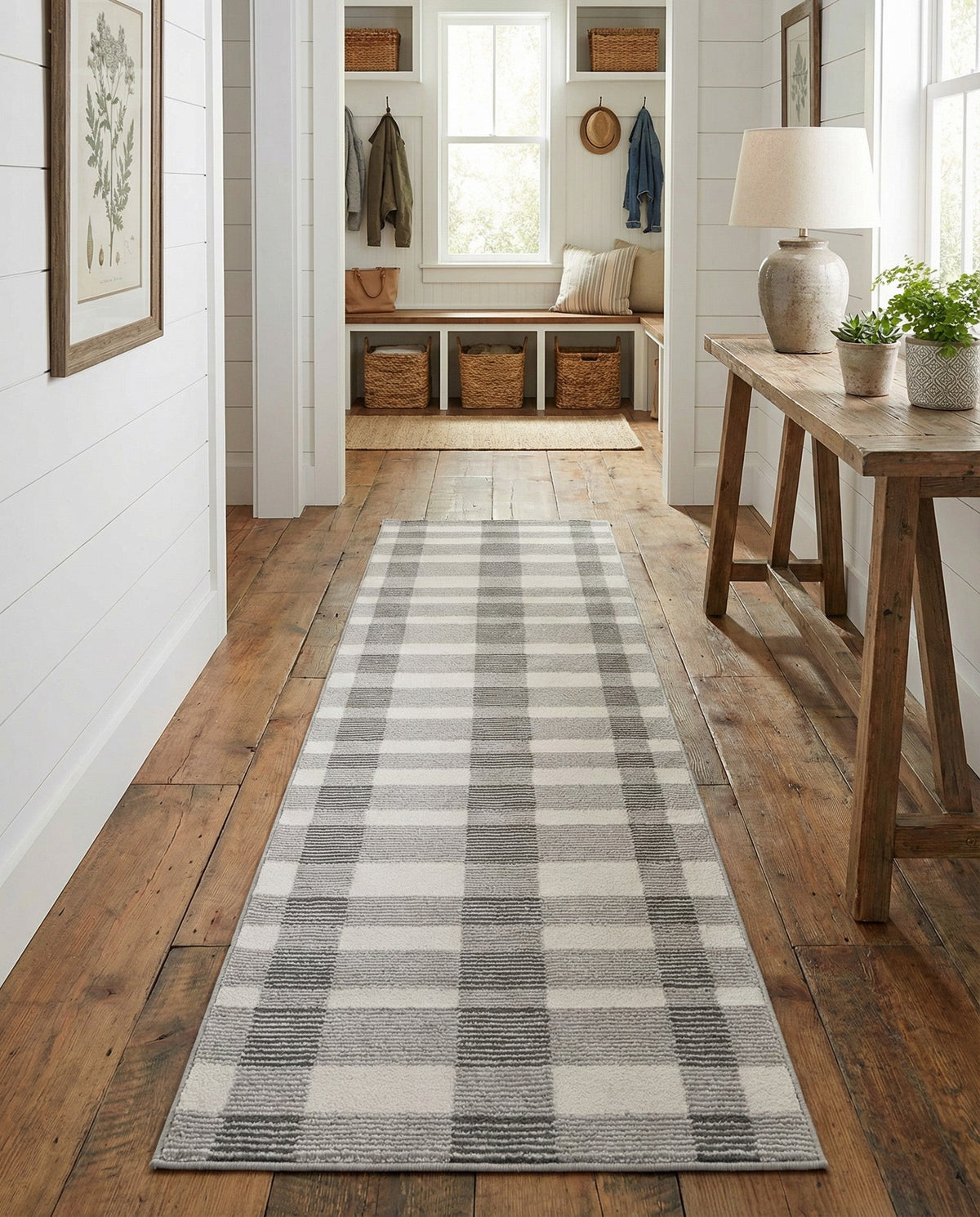 Haven Tapestry Collection Area Rug -  SereneCove Runner Slate Gray  lifestyle 44