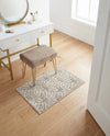 Hollywood Luxe Collection Area Rug -  Rodeo Rectangle White Silver  lifestyle 11