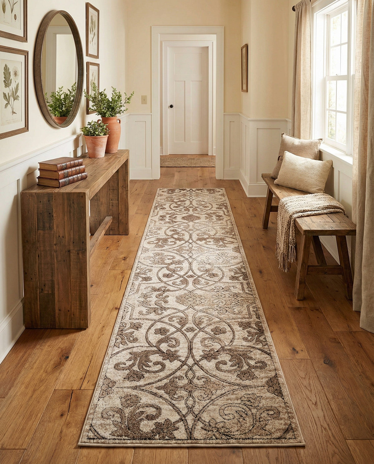 Andes Summit Collection Area Rug -  Merida Runner Dark Beige  lifestyle 99