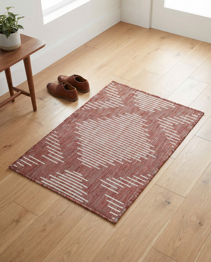 Urban Terrace Collection Area Rug -  Chelsea (Rust Red) Rectangle Rust Red  lifestyle 25