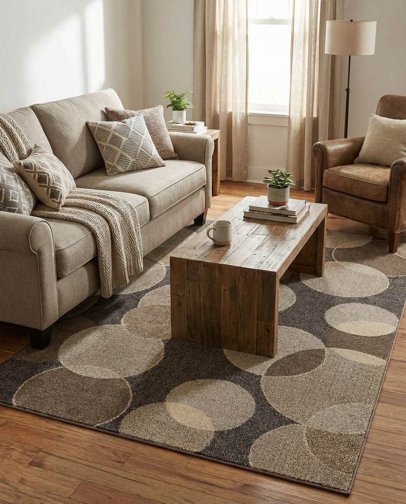 Chromatic Oasis Collection Area Rug -  Zephyr Rectangle Gray  lifestyle 15