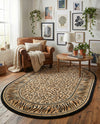 Savannah Sojourn Collection Area Rug -  Chobe Oval Light Brown  lifestyle 52