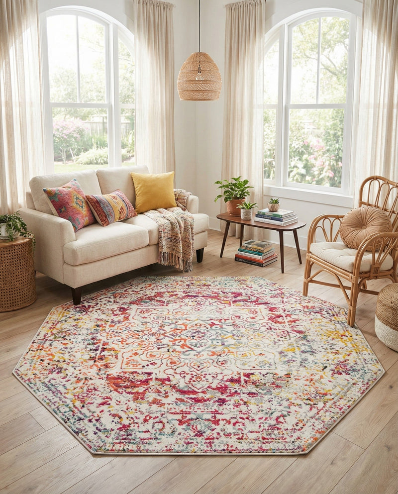 Georgetown Rugs Collection Area Rug - Dupont (Light Multi) Octagon Light Multi  lifestyle 83