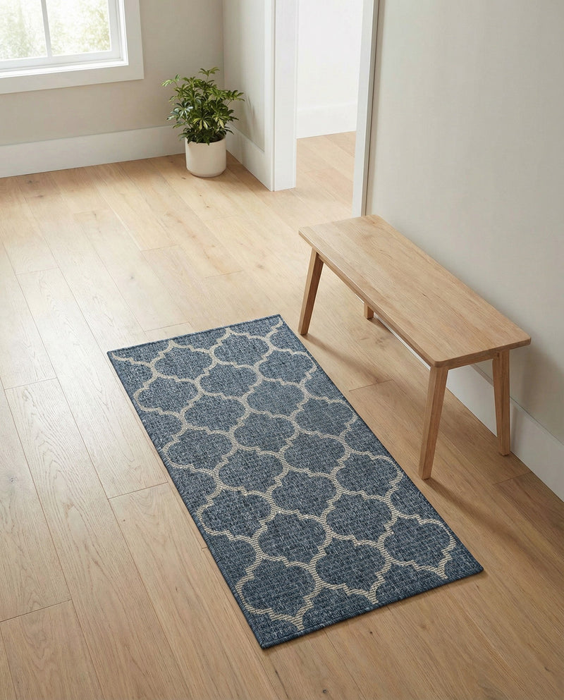 Savannah Pergola Collection Area Rug - Arbor (Navy Blue) Runner Navy Blue  lifestyle 50