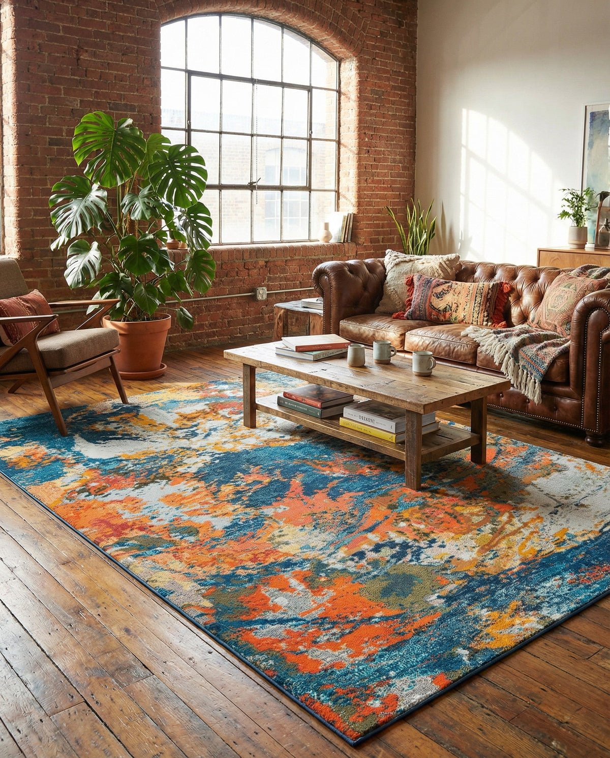 Colorburst Oasis Collection Area Rug -  Chroma Rectangle Multi  lifestyle 3