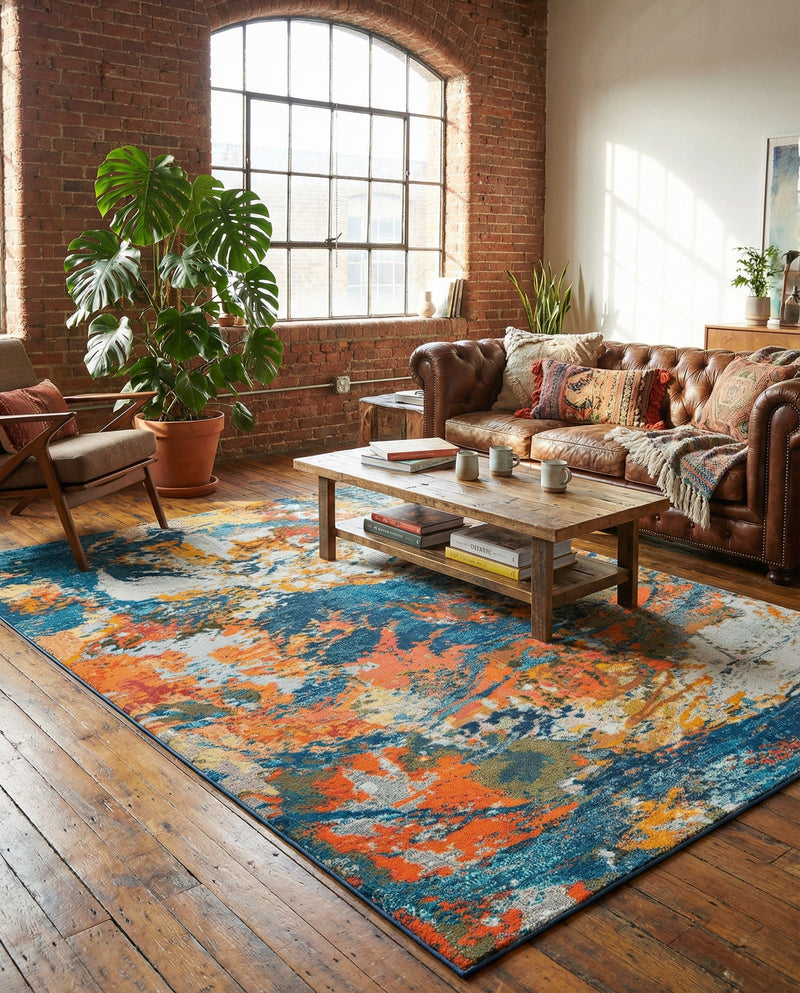 Colorburst Oasis Collection Area Rug -  Chroma Rectangle Multi  lifestyle 3