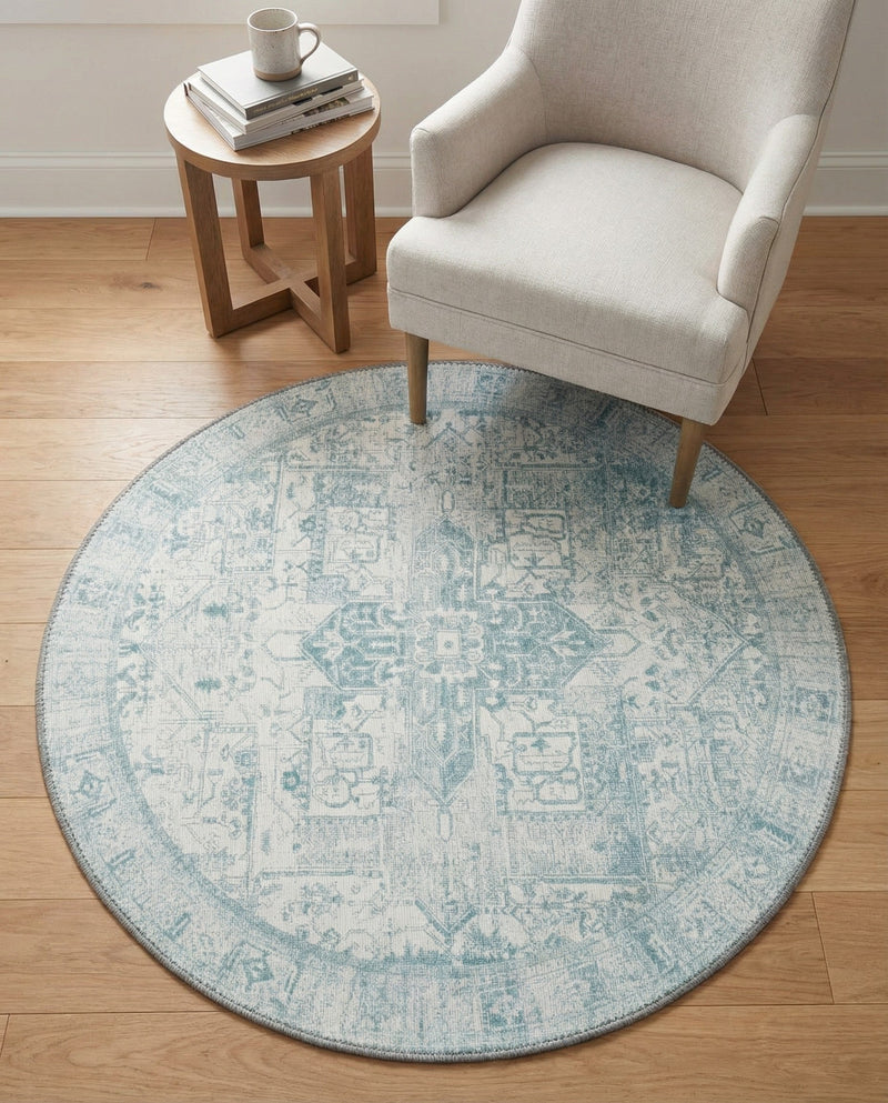 Heritage Elegance Collection Area Rug -  Windsor (Ivory) Round Ivory  lifestyle 41