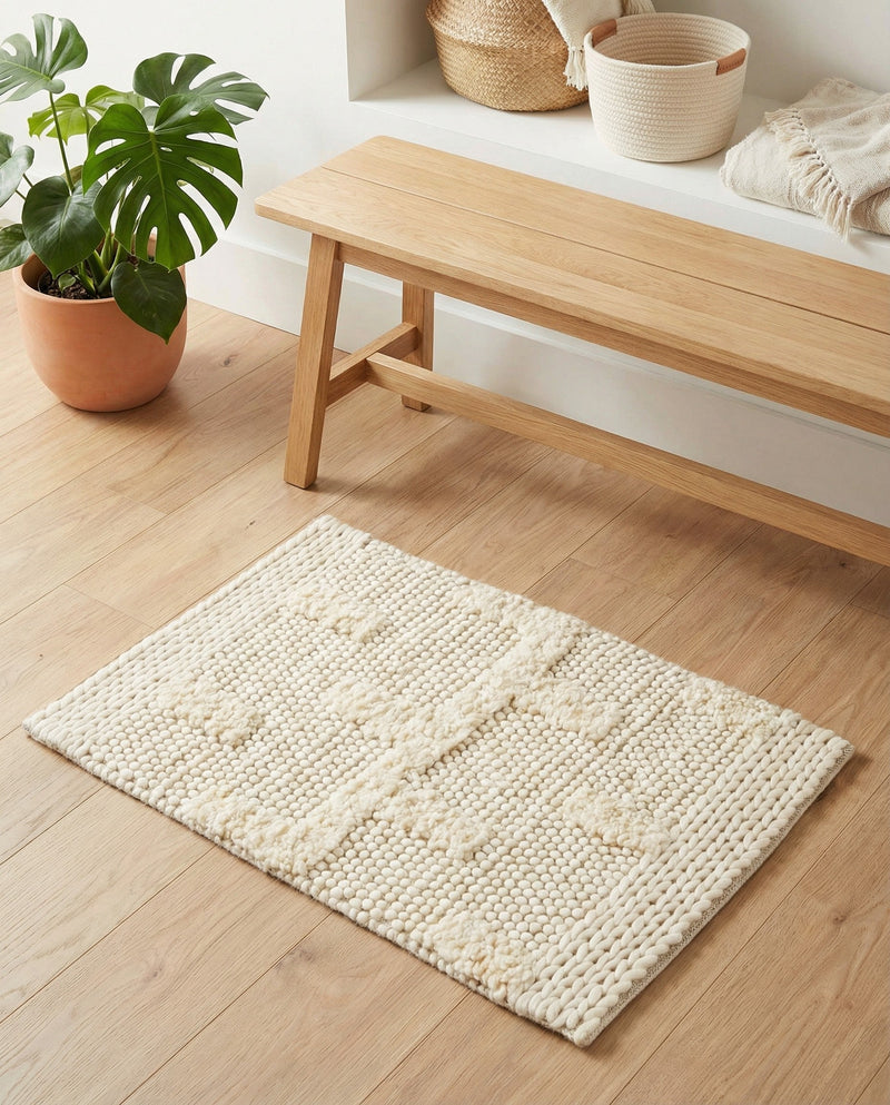 Lana Tasmanian Wool Collection Area Rug - Freycinet Rectangle Ivory  lifestyle 5