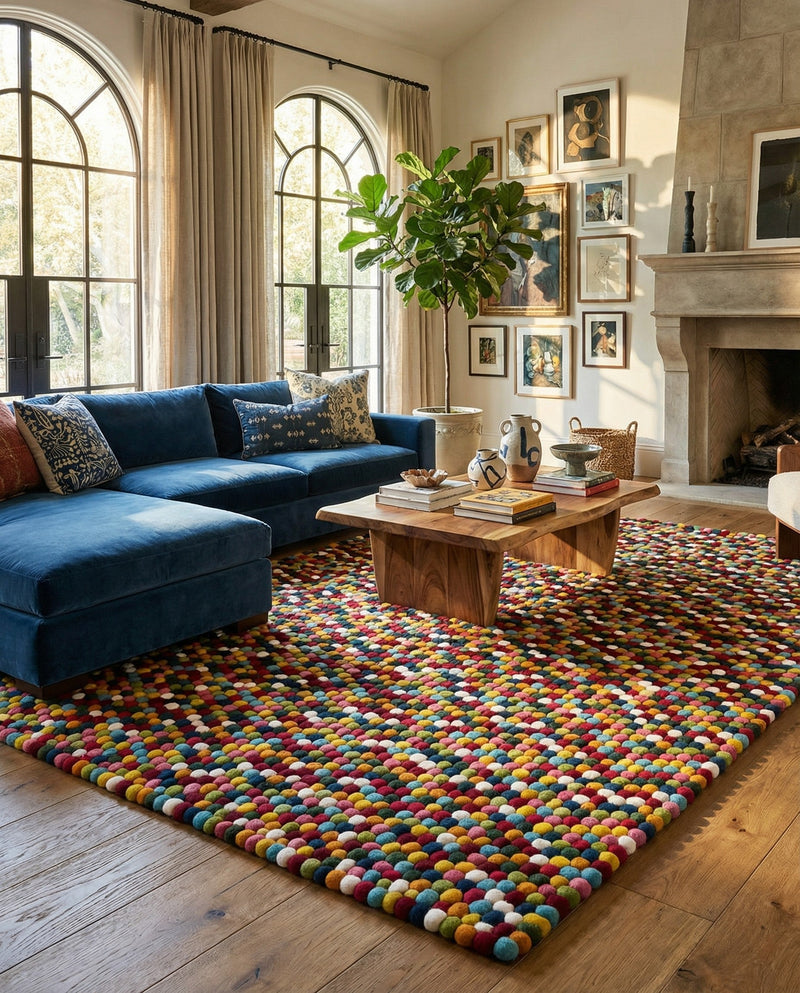 Woolen Sphere Collection Area Rug - Orbsburg (Multi) Rectangle Multi  lifestyle 27