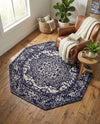 Georgetown Rugs Collection Area Rug - Dupont (Navy Blue) Octagon Navy Blue  lifestyle 38