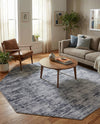 Sahara Essence Collection Area Rug - Oasis (Gray) Octagon Gray  lifestyle 48