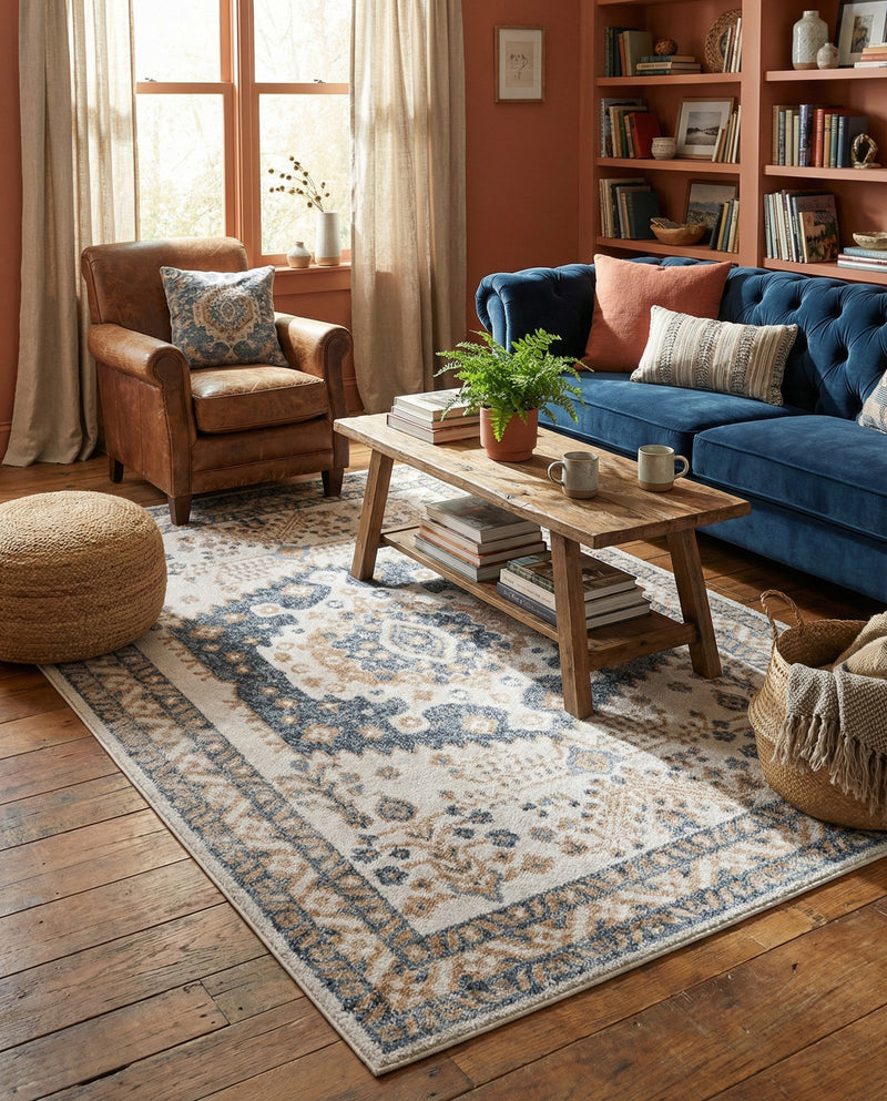 Cambridge Classics Collection Area Rug -  Pembroke (Cream) Rectangle Cream  lifestyle 4