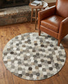 Savannah Hideaway Collection Area Rug - Savannah Round Ivory Gray  lifestyle 44