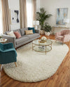 Majestic Manor Collection Area Rug - Versailles (Bone) Oval Bone  lifestyle 67