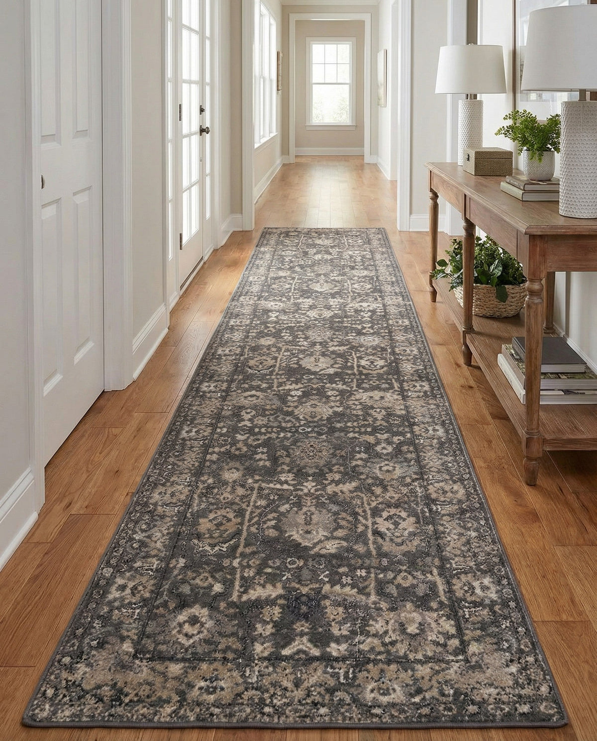 Cascade Range Collection Area Rug -  Shasta (Gray) Runner Gray  lifestyle 107