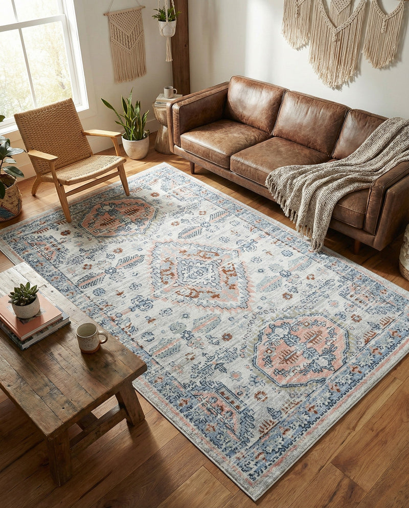 Aegean Elegance Washables Collection Area Rug -  Patmos Rectangle Ivory  lifestyle 26
