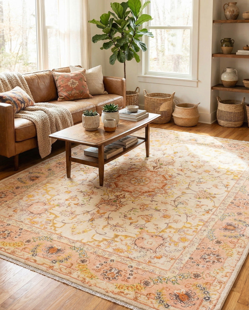 Bazaar Chic Collection Area Rug -  Fez Rectangle Ivory and Gold  lifestyle 17