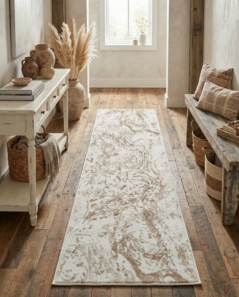 Coastal Haven Collection Area Rug -  Nautilus Runner Ivory  lifestyle 43