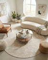 Bloomsbury Elegance Collection Area Rug -  Kensington (Ivory) Round Ivory  lifestyle 46