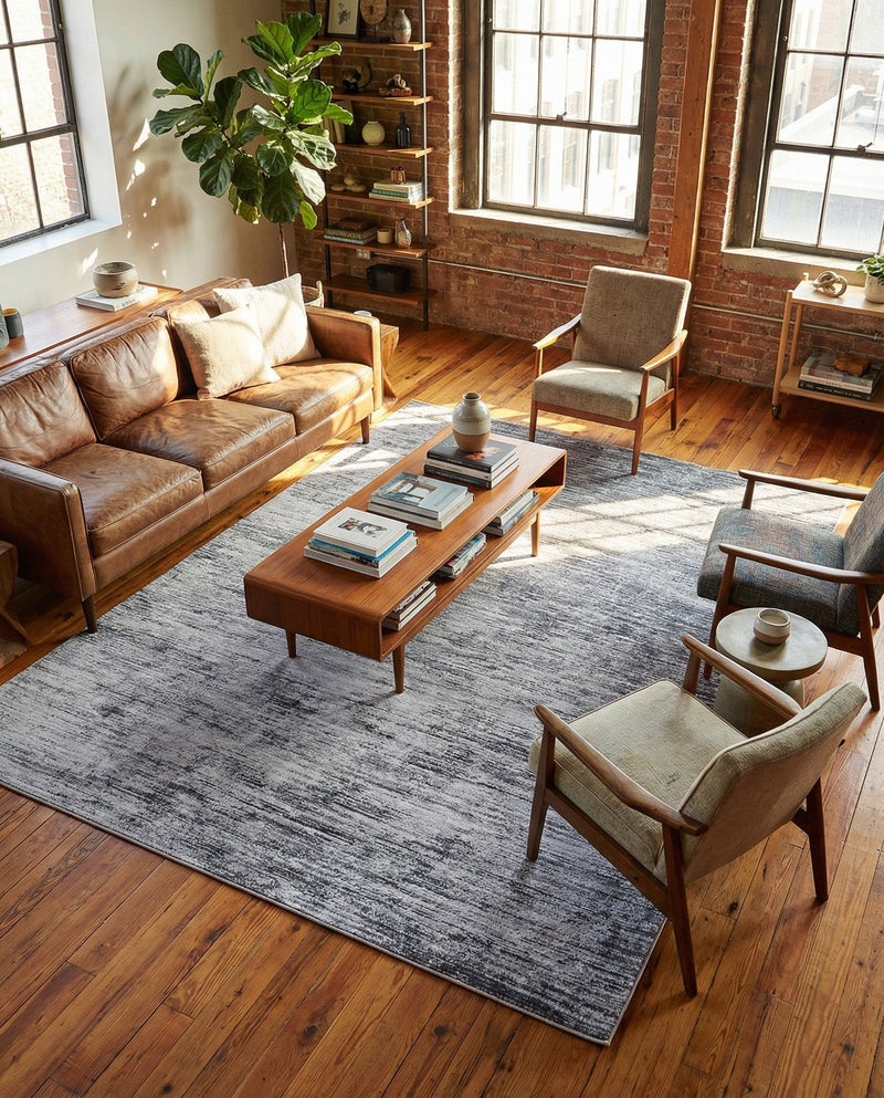 Sahara Essence Collection Area Rug - Oasis (Gray) Rectangle Gray  lifestyle 31