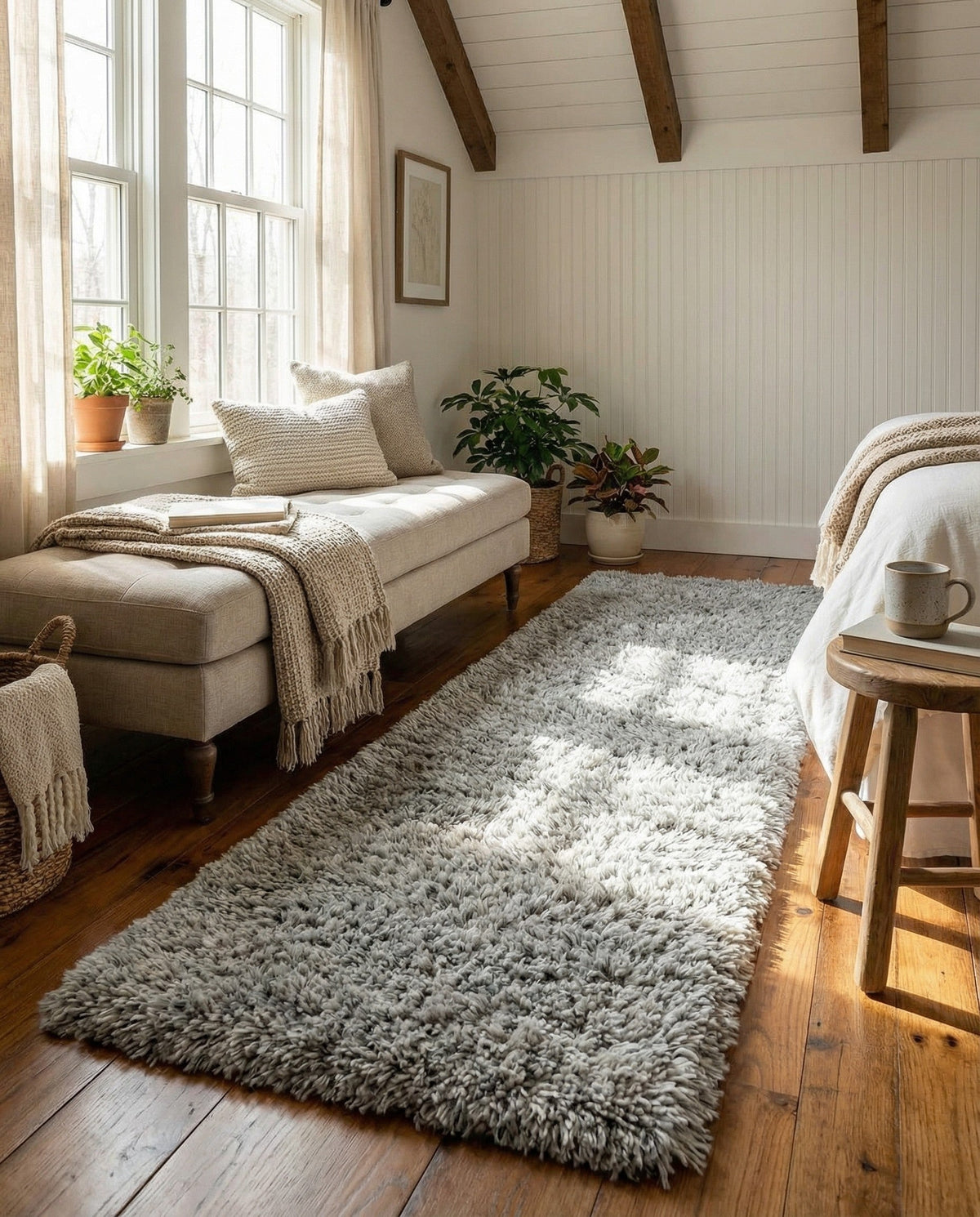Eternal Plush Oasis Collection Area Rug -  Tranquility (Ash) Runner Ash  lifestyle 68