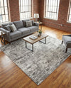 Luminara Sands Collection Area Rug - Elysium (Stone Gray) Square Stone Gray  lifestyle 77