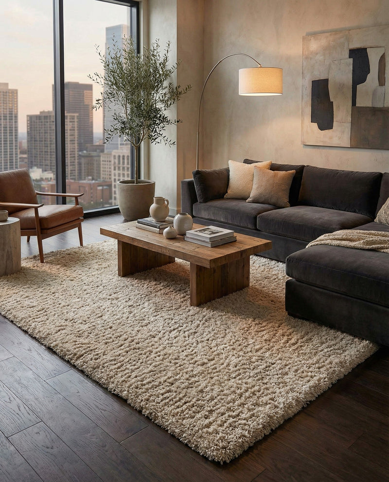 Eternal Plush Oasis Collection Area Rug -  Tranquility (Linen) Rectangle Linen  lifestyle 21