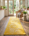 Georgetown Rugs Collection Area Rug - Dupont (Yellow) Runner Yellow  lifestyle 77