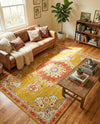 Brighton Terrace Collection Area Rug - Hove (Gold) Rectangle Gold  lifestyle 11