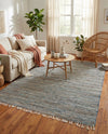 Osian Looms Collection Area Rug - Capri Rectangle Blue  lifestyle 34
