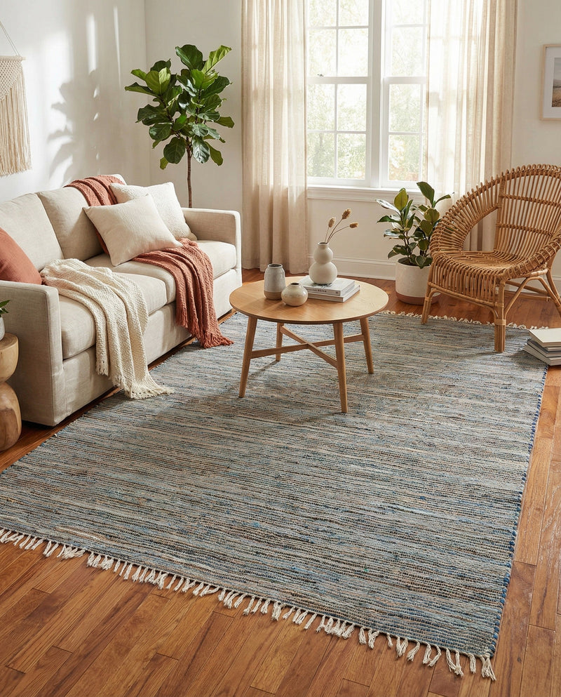Osian Looms Collection Area Rug - Capri Rectangle Blue  lifestyle 34