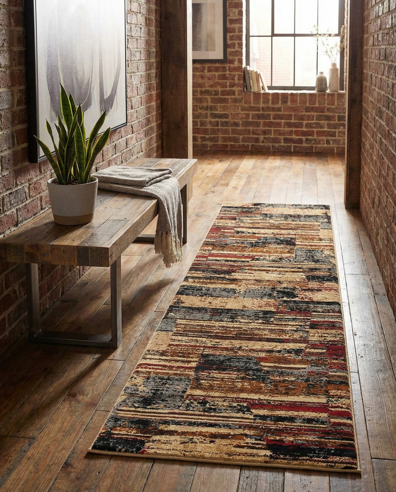 Neptune Elegance Collection Area Rug - Triton Runner Multi  lifestyle 64