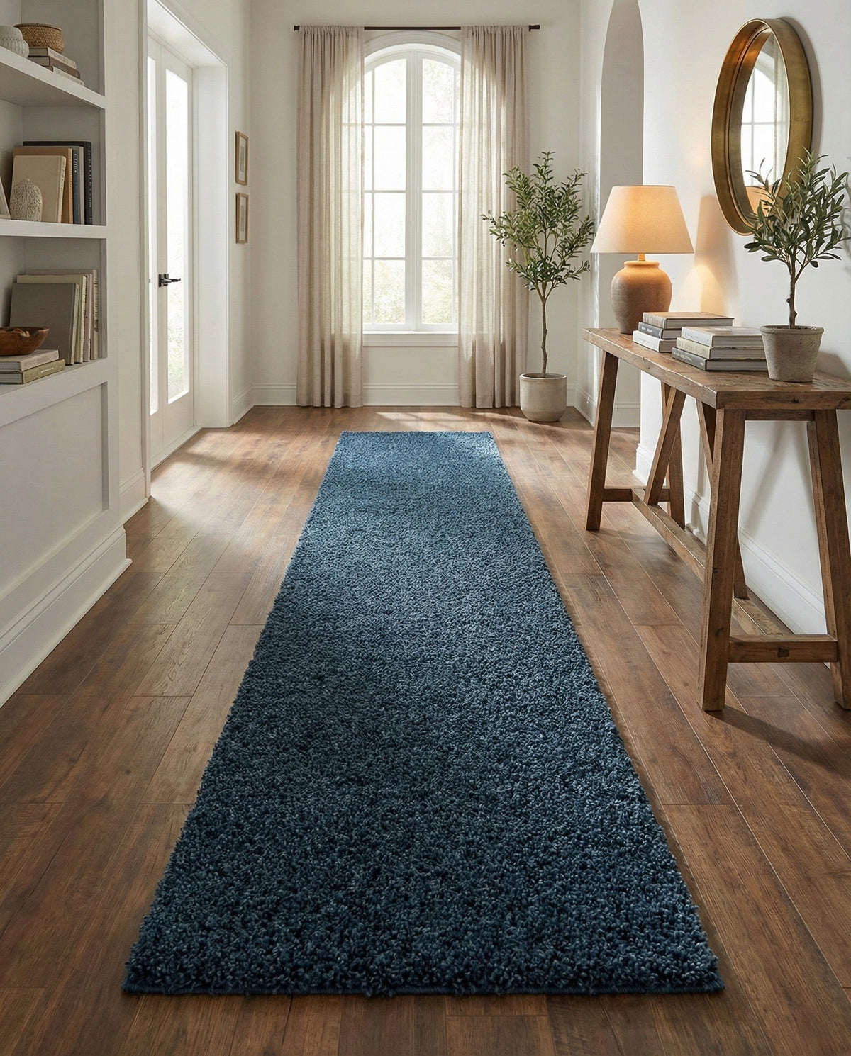 Alpine Plush Collection Area Rug -  Cortina (Marine Blue) Runner Marine Blue  lifestyle 81