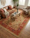 Persian Elegance Collection Area Rug -  Golestan Rectangle Tan  lifestyle 55