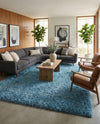 Eternal Plush Oasis Collection Area Rug -  Tranquility (Aegean Blue) Rectangle Aegean Blue  lifestyle 16