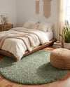 Alpine Plush Collection Area Rug -  Cortina (Sage) Round Sage  lifestyle 69